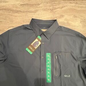 NEW GILLZ Mens Long Sleeve Deep Sea Woven Shirt UV Protection Ventilated XL NWT